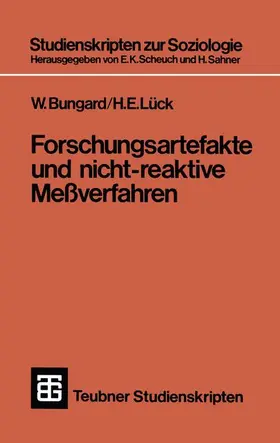 Lück |  Forschungsartefakte und nicht-reaktive Meßverfahren | Buch |  Sack Fachmedien