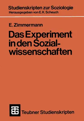  Das Experiment in den Sozialwissenschaften | Buch |  Sack Fachmedien