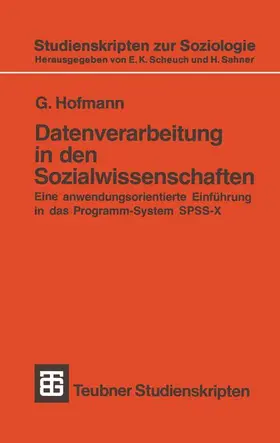  Datenverarbeitung in den Sozialwissenschaften | Buch |  Sack Fachmedien