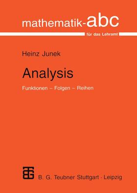 Junek |  Analysis | Buch |  Sack Fachmedien