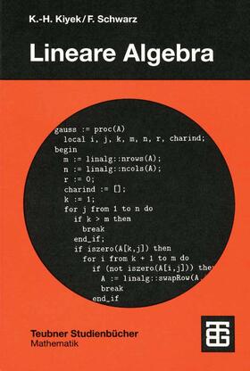 Schwarz / Kiyek |  Lineare Algebra | Buch |  Sack Fachmedien