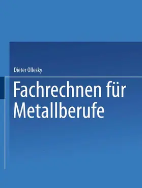 Ollesky |  Fachrechnen für Metallberufe | Buch |  Sack Fachmedien