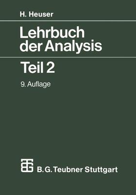 Heuser |  Lehrbuch der Analysis | Buch |  Sack Fachmedien