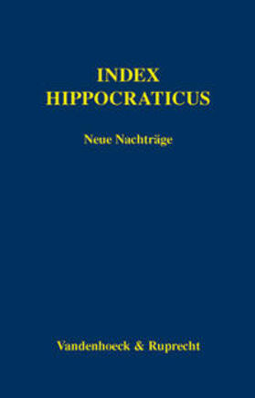 Anastassiou |  Index Hippocraticus. Neue Nachträge | Buch |  Sack Fachmedien