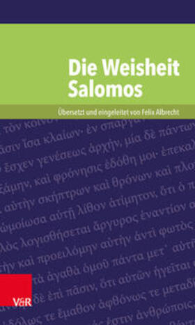 Albrecht |  Weisheit Salomos | Buch |  Sack Fachmedien