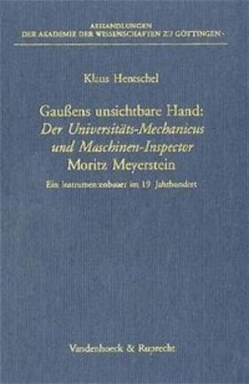 Hentschel |  Gaußens unsichtbare Hand | Buch |  Sack Fachmedien