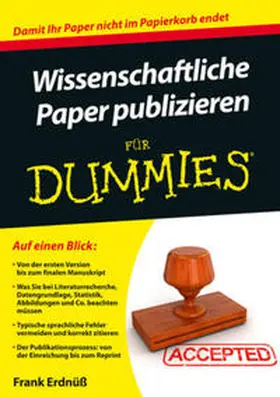 Erdnüß |  Wissenschaftliche Paper publizieren für Dummies | eBook | Sack Fachmedien