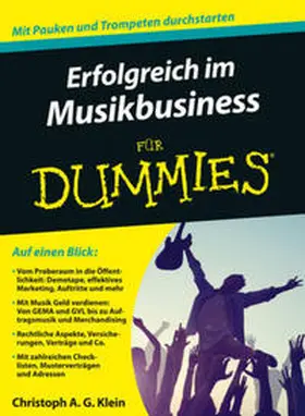 Klein |  Erfolgreich im Musikbusiness für Dummies | eBook | Sack Fachmedien