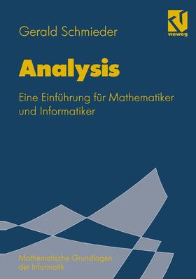 Schmieder |  Analysis | Buch |  Sack Fachmedien