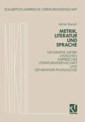 Barsch |  Metrik, Literatur und Sprache | Buch |  Sack Fachmedien