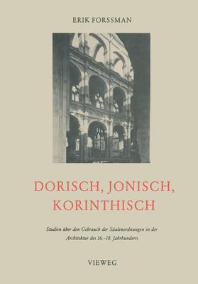 Forssman |  Dorisch, Jonisch, Korinthisch | Buch |  Sack Fachmedien
