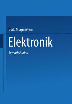 Morgenstern |  Elektronik 1 | Buch |  Sack Fachmedien