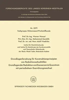 Wenzel / Friedrichs / Meraikib |  Grundlagenforschung für Konstruktionsprinzipien von Reduktionsschachtöfen | Buch |  Sack Fachmedien