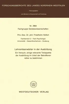 Holfort |  Lehramtsanwärter in der Ausbildung | Buch |  Sack Fachmedien