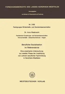 Giesbrecht |  Berufliche Sozialisation im Referendariat | Buch |  Sack Fachmedien