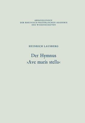 Lausberg |  Lausberg, H: Hymnus ¿Ave maris stella¿ | Buch |  Sack Fachmedien