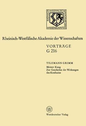 Grimm |  Grimm, T: Meister Kung Zur Geschichte der Wirkungen des Konf | Buch |  Sack Fachmedien