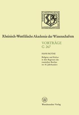 Rothe |  Rothe, H: Geisteswissenschaften | Buch |  Sack Fachmedien