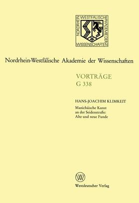 Klimkeit |  Manichäische Kunst an der Seidenstraße: Alte und neue Funde | Buch |  Sack Fachmedien