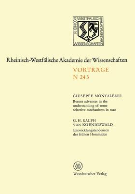 Montalenti |  Montalenti, G: Recent advances in the understanding of some | Buch |  Sack Fachmedien