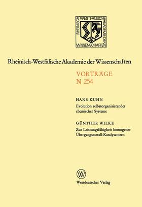 Kuhn |  Kuhn, H: Evolution selbstorganisierender chemischer Systeme. | Buch |  Sack Fachmedien