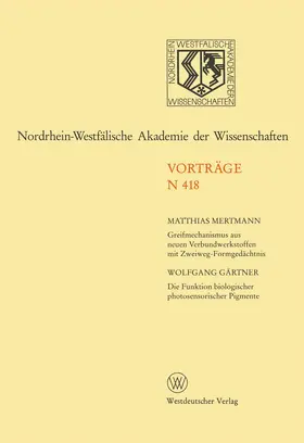 Mertmann |  Nordrhein-Westfälische Akademie der Wissenschaften | Buch |  Sack Fachmedien