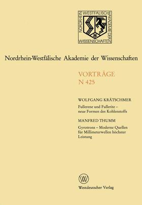 Kratschmer |  Nordrhein-Westfälische Akademie der Wissenschaften | Buch |  Sack Fachmedien