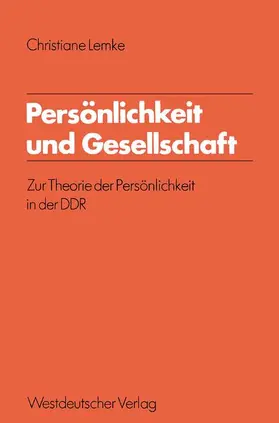 Lemke |  Persönlichkeit und Gesellschaft | Buch |  Sack Fachmedien