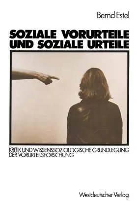 Estel |  Soziale Vorurteile und soziale Urteile | Buch |  Sack Fachmedien