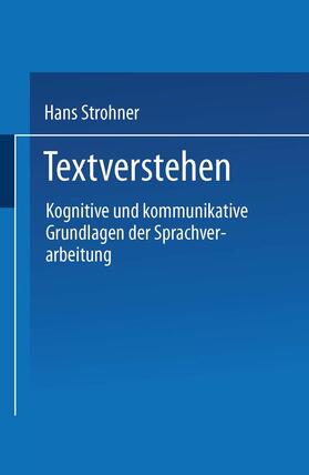 Strohner |  Textverstehen | Buch |  Sack Fachmedien