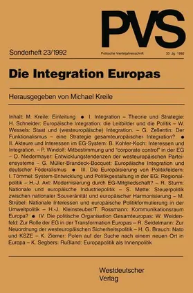 Kreile |  Die Integration Europas | Buch |  Sack Fachmedien