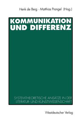 Prangel / Berg |  Kommunikation und Differenz | Buch |  Sack Fachmedien