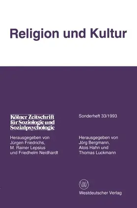 Hahn / Luckmann |  Religion und Kultur | Buch |  Sack Fachmedien