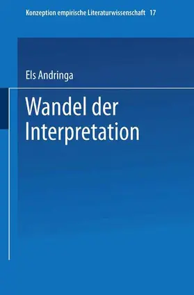 Andringa |  Wandel der Interpretation | Buch |  Sack Fachmedien