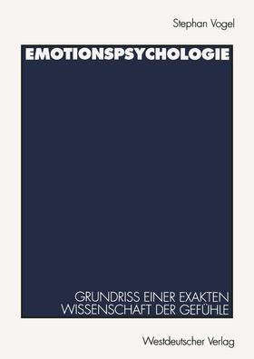 Vogel |  Emotionspsychologie | Buch |  Sack Fachmedien