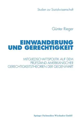 Rieger |  Einwanderung und Gerechtigkeit | Buch |  Sack Fachmedien