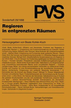 Kohler-Koch |  Regieren in entgrenzten Räumen | Buch |  Sack Fachmedien