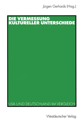 Gerhards |  Die Vermessung kultureller Unterschiede | Buch |  Sack Fachmedien