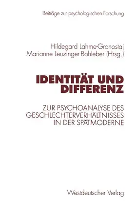 Leuzinger-Bohleber / Lahme-Gronostaj |  Identität und Differenz | Buch |  Sack Fachmedien