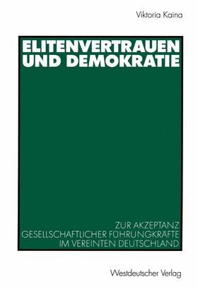 Kaina |  Elitenvertrauen und Demokratie | Buch |  Sack Fachmedien