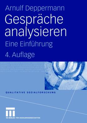 Deppermann |  Gespräche analysieren | Buch |  Sack Fachmedien