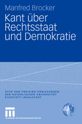 Brocker |  Kant über Rechtsstaat und Demokratie | Buch |  Sack Fachmedien