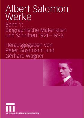 Gostmann / Wagner |  Albert Salomon Werke | Buch |  Sack Fachmedien