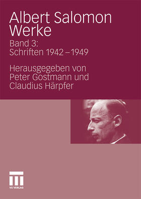 Härpfer / Gostmann |  Albert Salomon Werke | Buch |  Sack Fachmedien
