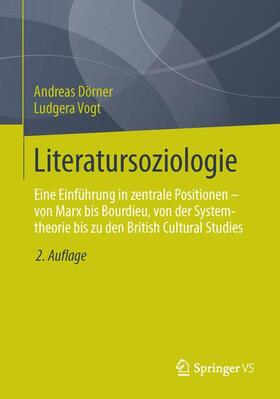 Vogt / Dörner |  Literatursoziologie | Buch |  Sack Fachmedien