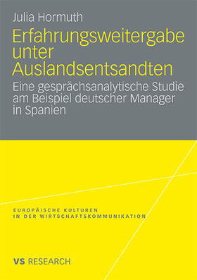 Hormuth |  Erfahrungsweitergabe unter Auslandsentsandten | Buch |  Sack Fachmedien