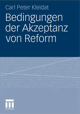 Kleidat |  Bedingungen der Akzeptanz von Reform | Buch |  Sack Fachmedien