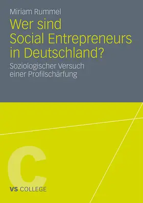 Rummel |  Wer sind Social Entrepreneurs in Deutschland? | Buch |  Sack Fachmedien