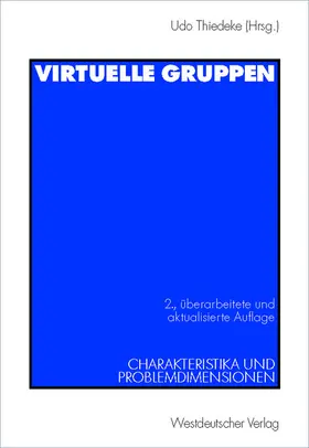 Thiedeke |  Virtuelle Gruppen | Buch |  Sack Fachmedien