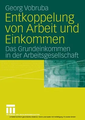 Vobruba | Entkoppelung von Arbeit und Einkommen | E-Book | sack.de